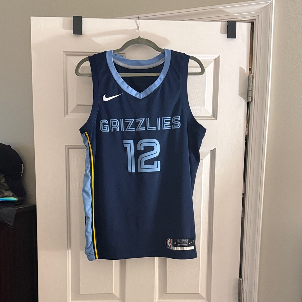 Nike Grizzlies Morant Jersey in Navy and Light Blue